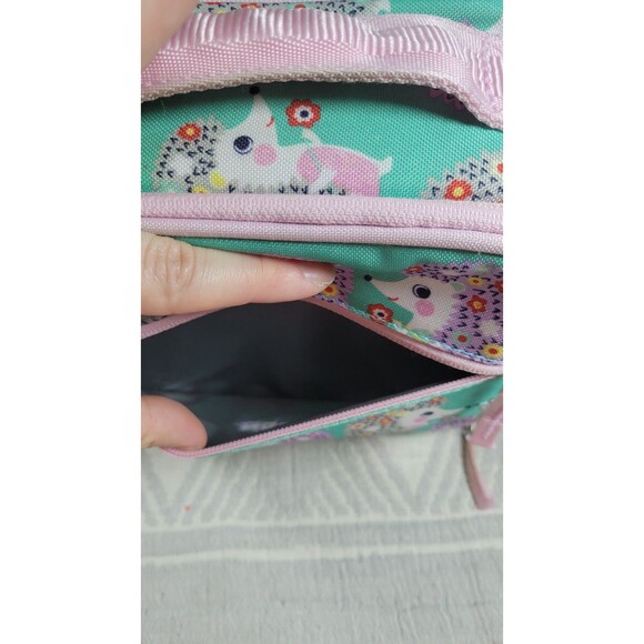 Pottery Barn Kids Hedgehog Floral Lunch Box Pink Trim Personalized “Georgia - Picture 5 of 7